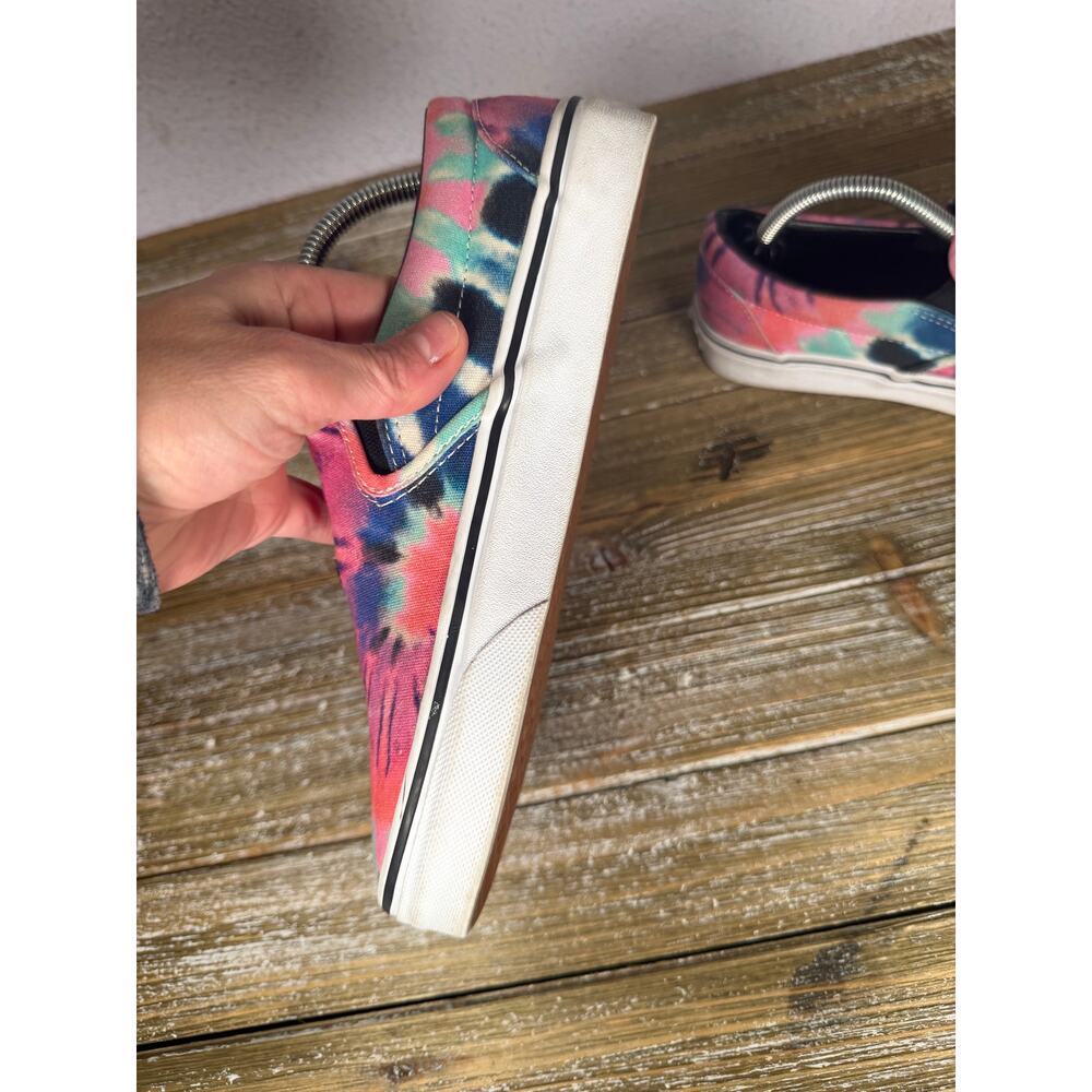 Vans Grateful Dead Tie Dye Slip On Shoes Womens Size 7 Skeleton Rose Hippie Boho - Picture 6 of 8